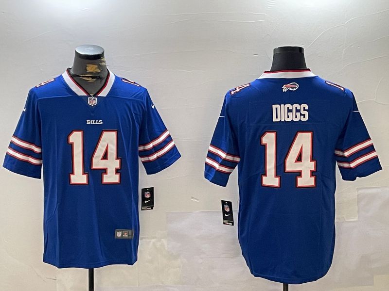 Men Buffalo Bills #14 Diggs Blue Second generation 2024 Nike Limited NFL Jersey style 1->new york mets->MLB Jersey